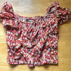 Pull&Bear floral crop top